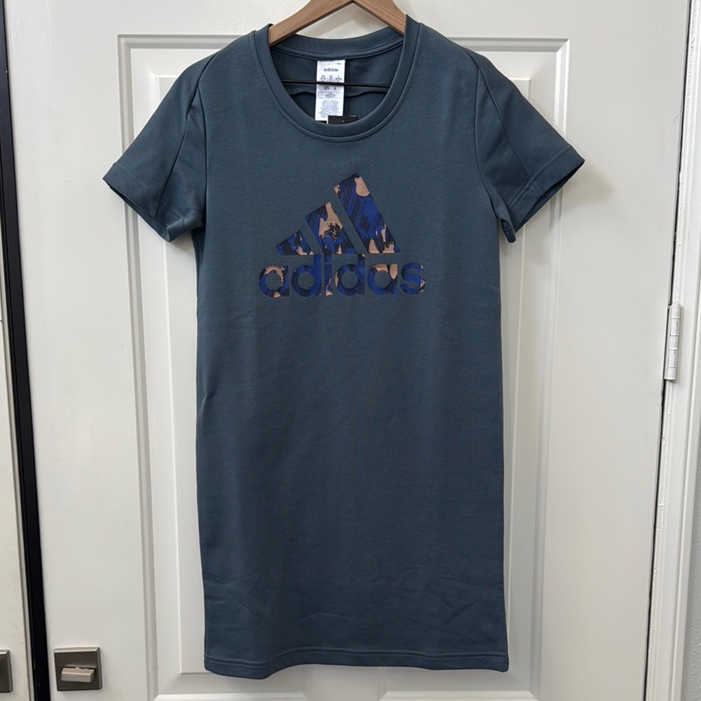 Adidas Blue Graphic T-Shirt Dress